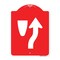 Signmission Designer Series Sign Keep Right Graphic Only, Red & White Aluminum Sign, 18" x 24", RW-1824-23892 A-DES-RW-1824-23892 - alternate 1